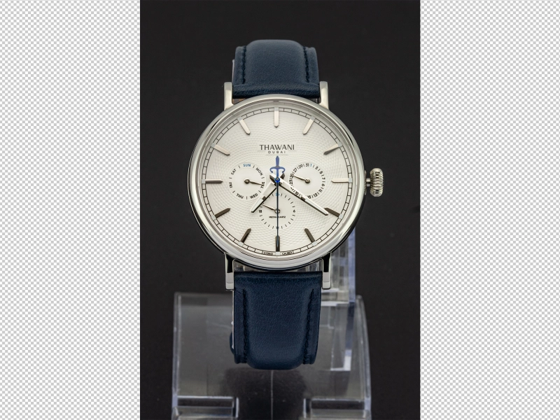 Luxury watch on display holder before product retouching 2.jpg